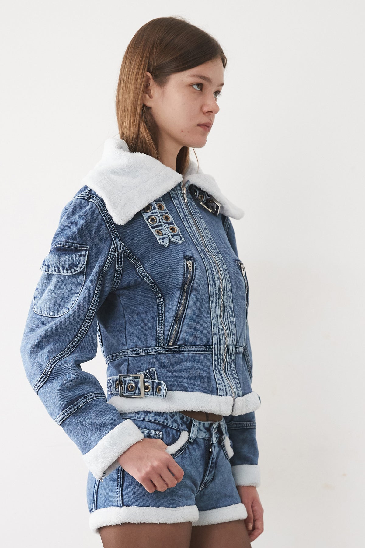 "SHEARLING" AVIATOR JACKET