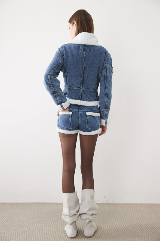 "SHEARLING" AVIATOR JACKET