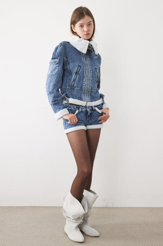 "SHEARLING" AVIATOR JACKET