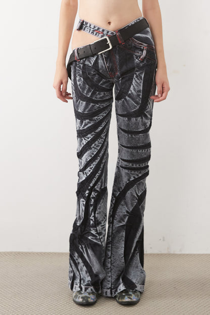TRIBAL BIAS CUT JEANS