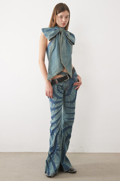 TRIBAL BIAS CUT JEANS