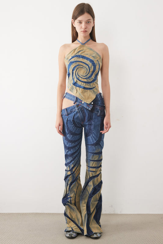 SWIRL BANDANA TOP