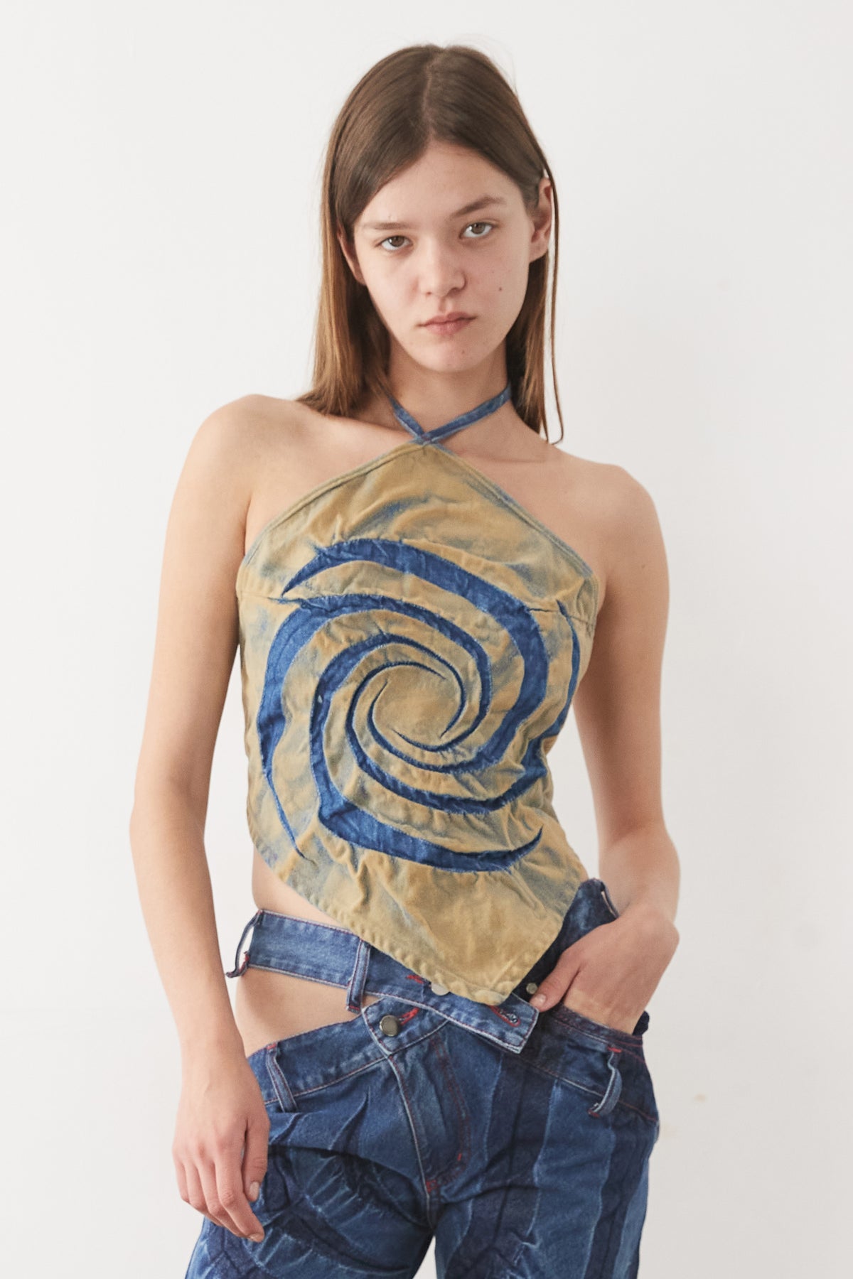 SWIRL BANDANA TOP