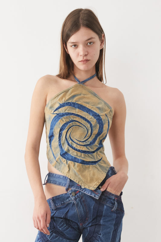 SWIRL BANDANA TOP
