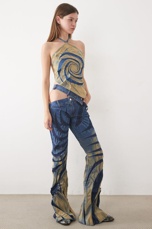 SWIRL BANDANA TOP