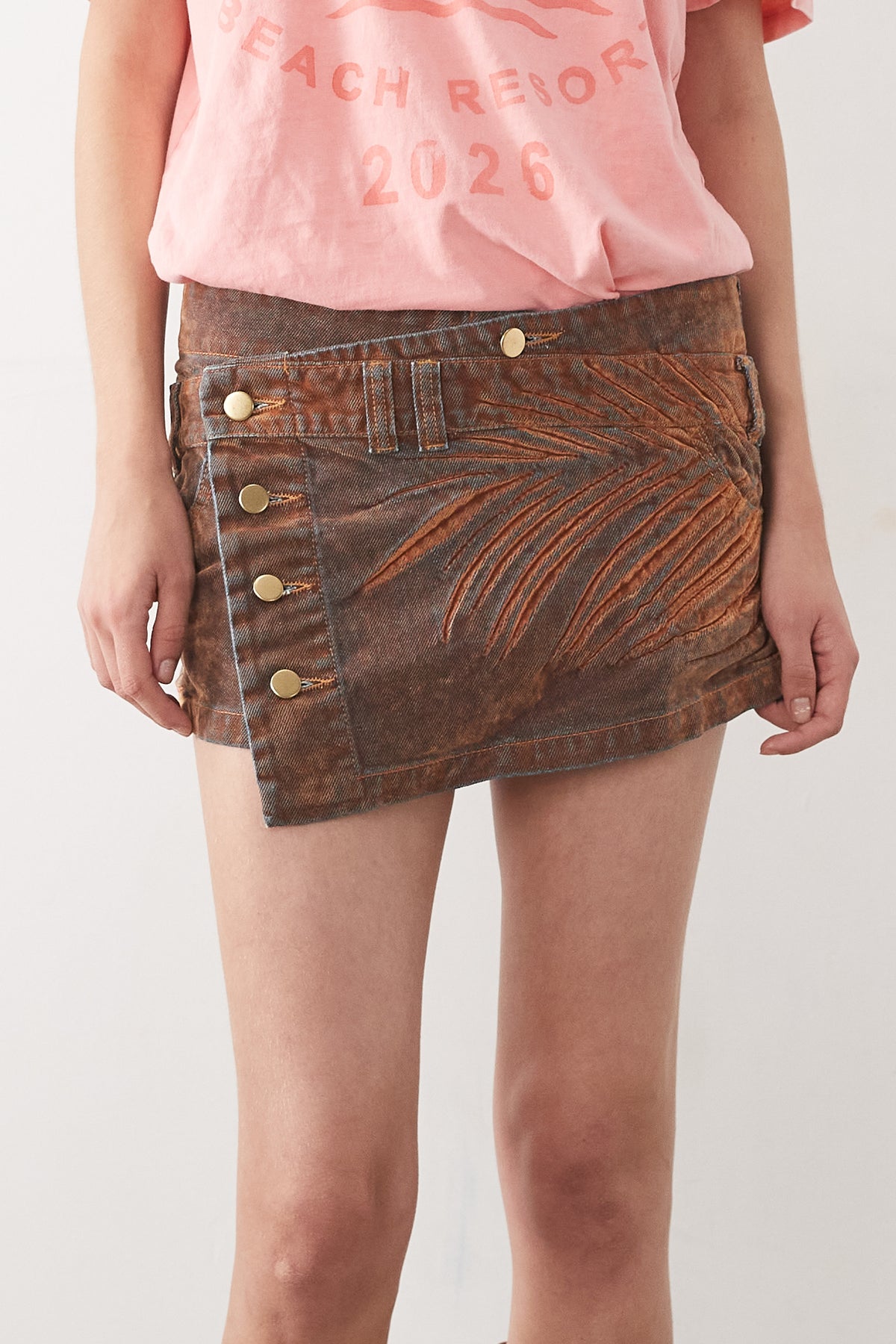 PALM TREE WRAP SKIRT