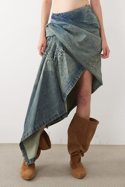 SWIRL SOAKED MAXI SKIRT