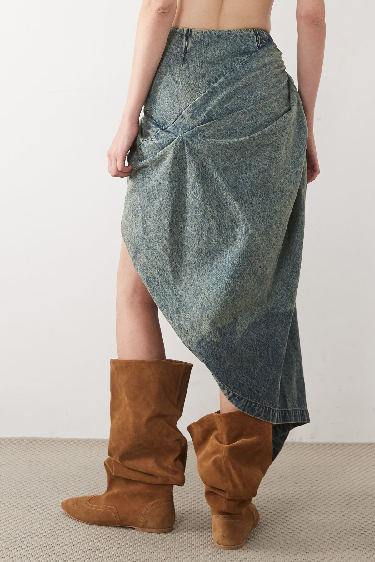 SWIRL SOAKED MAXI SKIRT
