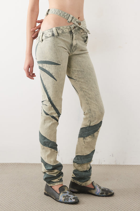 PALM BIAS-CUT SKINNY JEANS