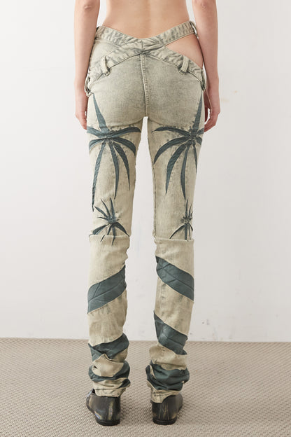 PALM BIAS-CUT SKINNY JEANS