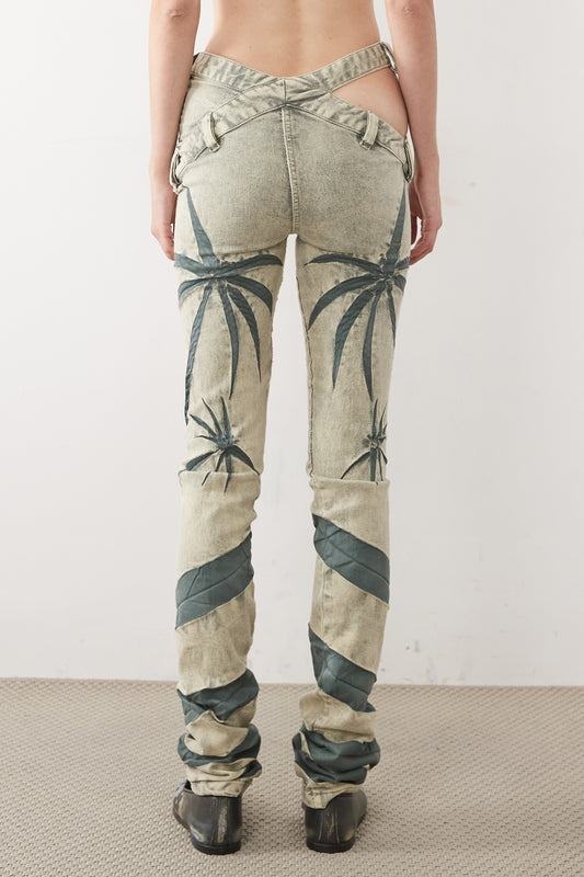 PALM BIAS-CUT SKINNY JEANS