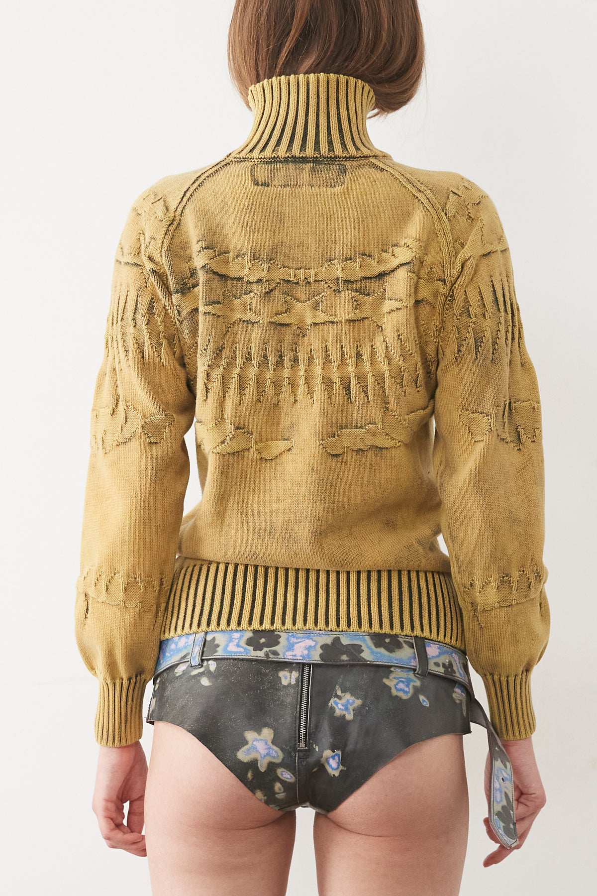 FAIR ISLE DEBOSSED TURTLENECK JUMPER
