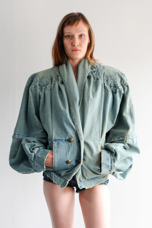 SWIRL SHOULDER COCOON JACKET