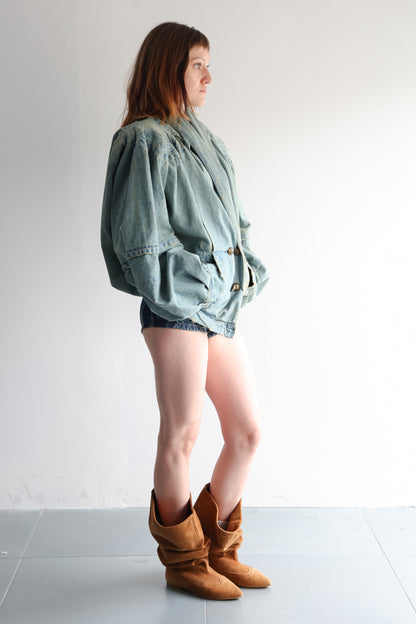 SWIRL SHOULDER COCOON JACKET