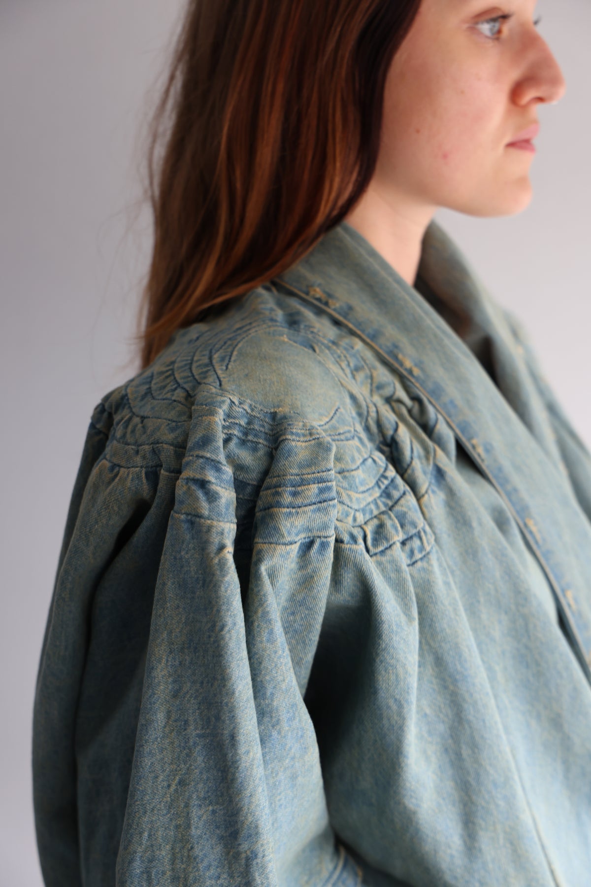 SWIRL SHOULDER COCOON JACKET