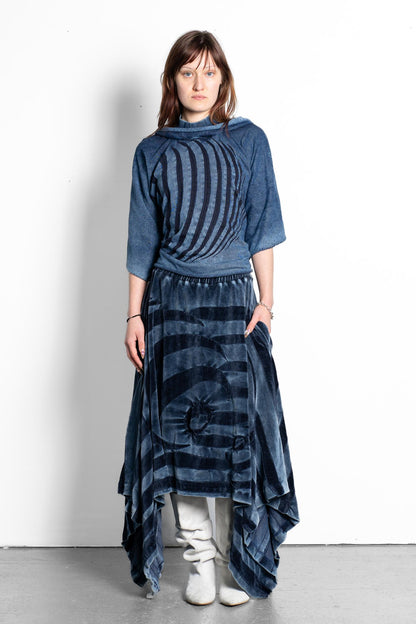 HANDKERCHIEF  TRACKSUIT PLUSH SKIRT