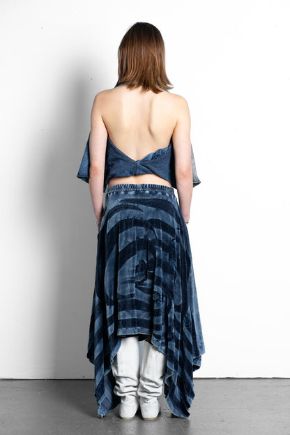 HANDKERCHIEF  TRACKSUIT PLUSH SKIRT