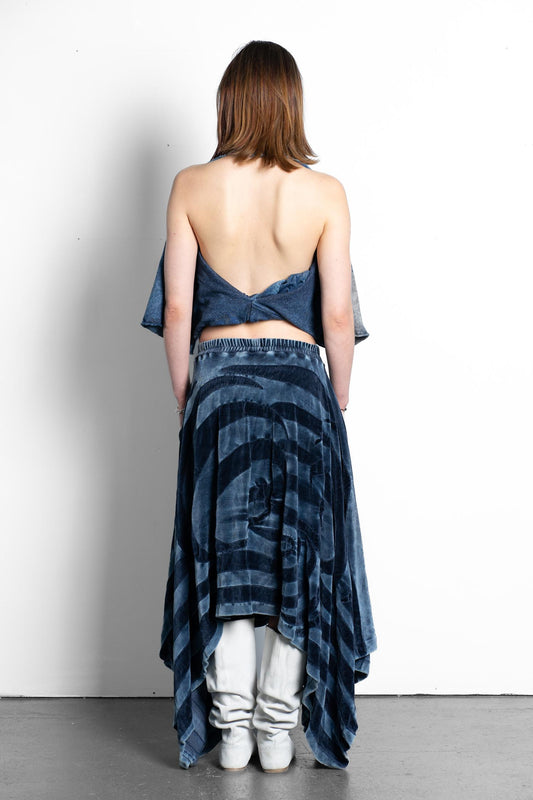 HANDKERCHIEF  TRACKSUIT PLUSH SKIRT