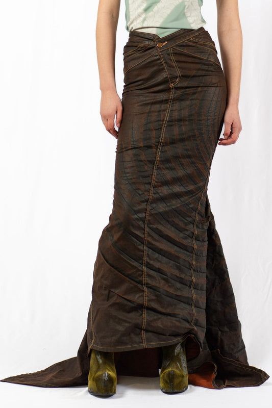 JEATHER TRAIN SKIRT