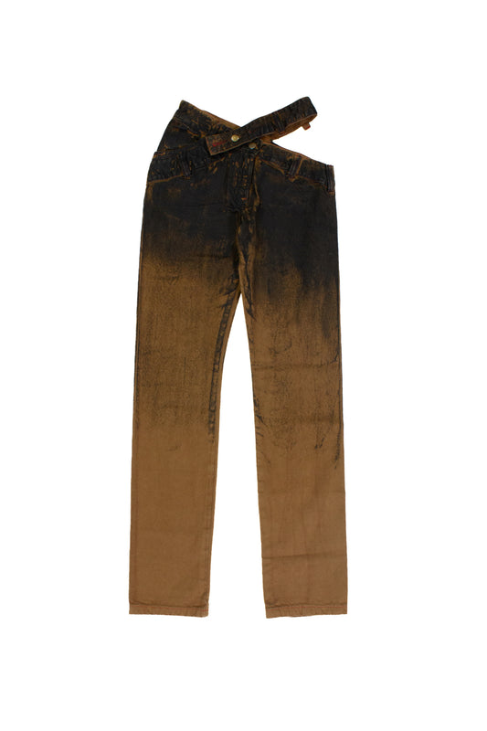 BIAS CUT SKINNY JEANS