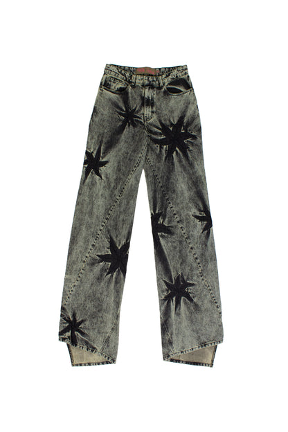 BOYFRIEND SPIRAL FLOWER JEANS