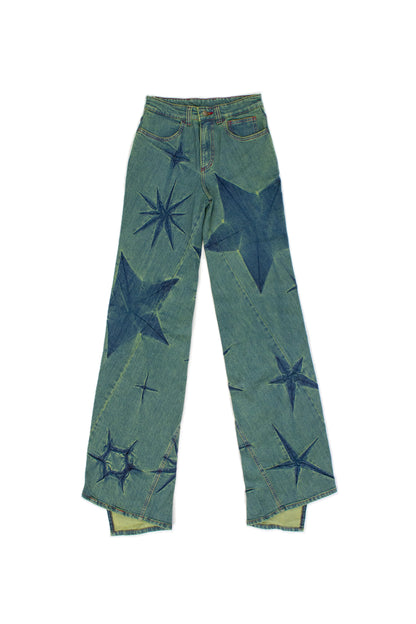 BOYFRIEND SPIRAL FLOWER JEANS