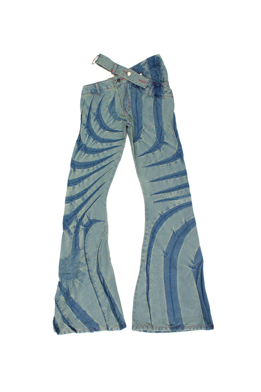 BIAS CUT TRIBAL JEANS