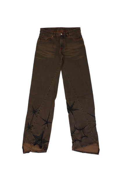 BOYFRIEND SPIRAL FLOWER JEANS