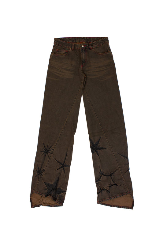 BOYFRIEND SPIRAL FLOWER JEANS