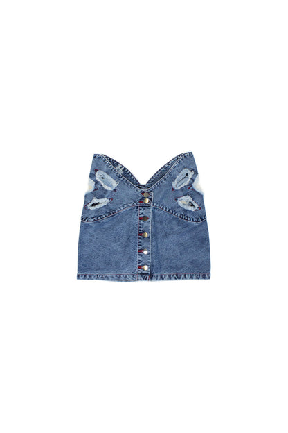 BUTTERFLY WAISTBAND MINI SKIRT