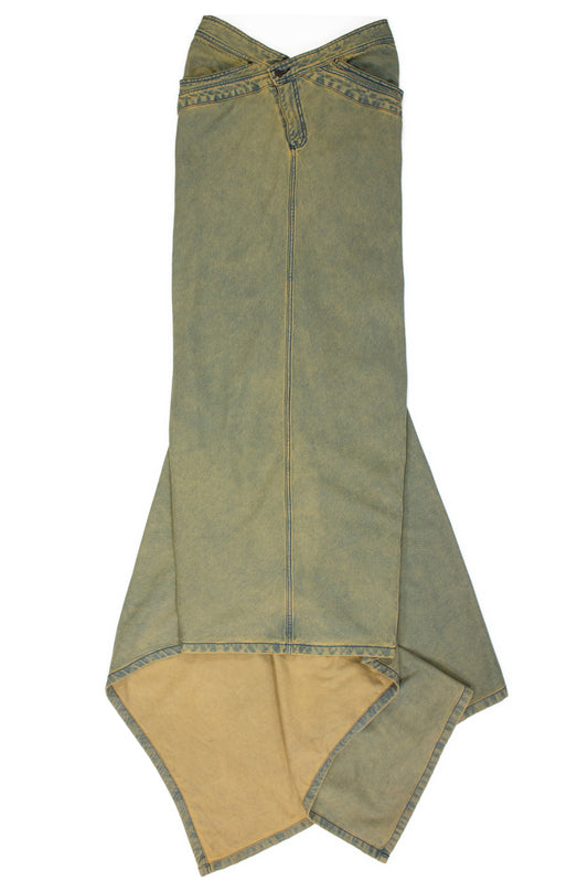 DENIM TRAIN SKIRT