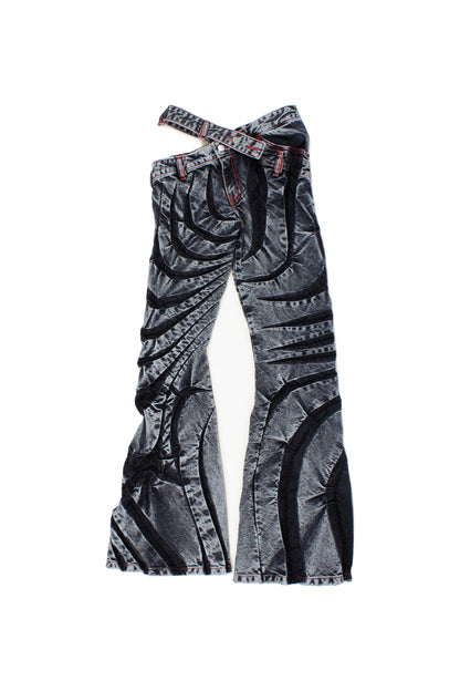 TRIBAL BIAS CUT JEANS