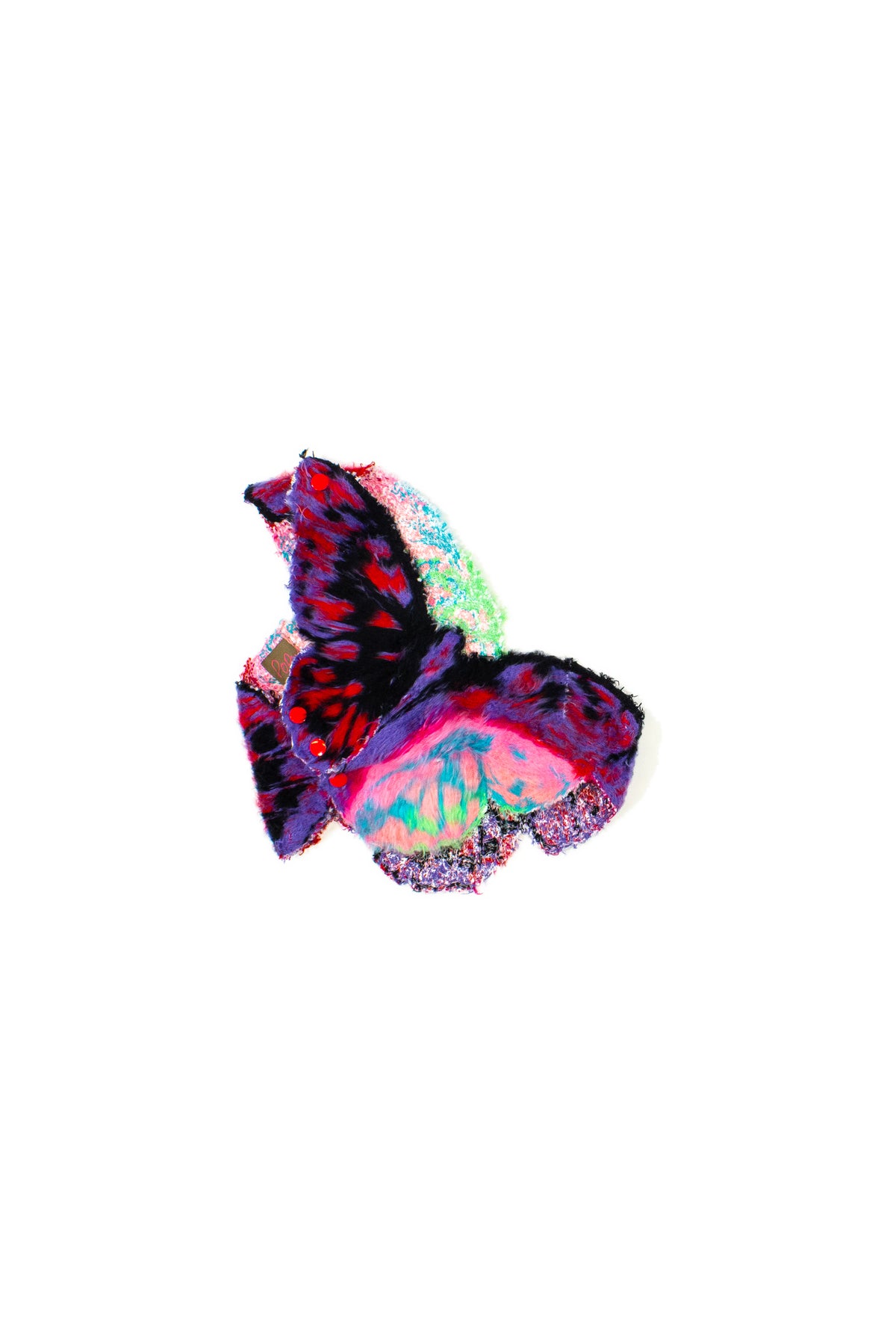 EMBROIDERED FLUFFY BUTTERFLY