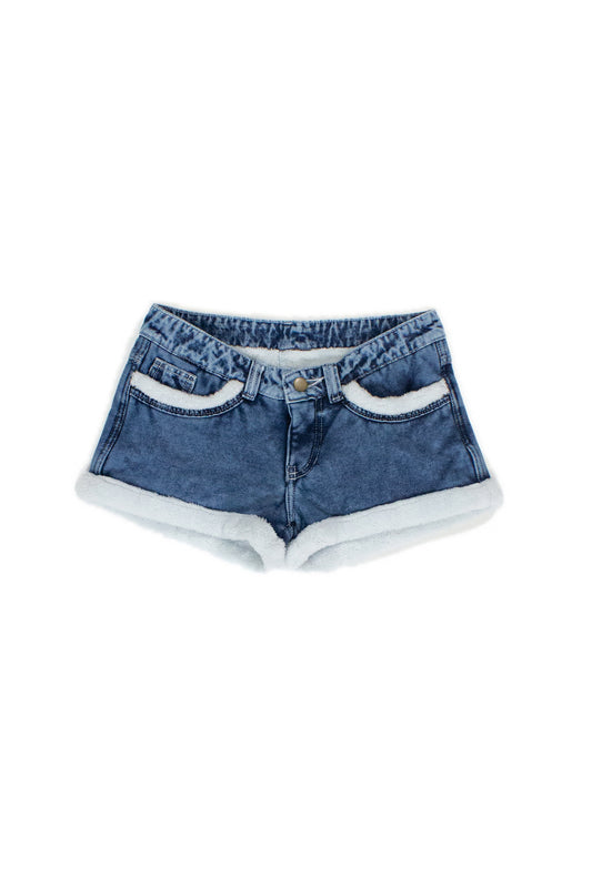 'SHEARLING" MINI SHORTS