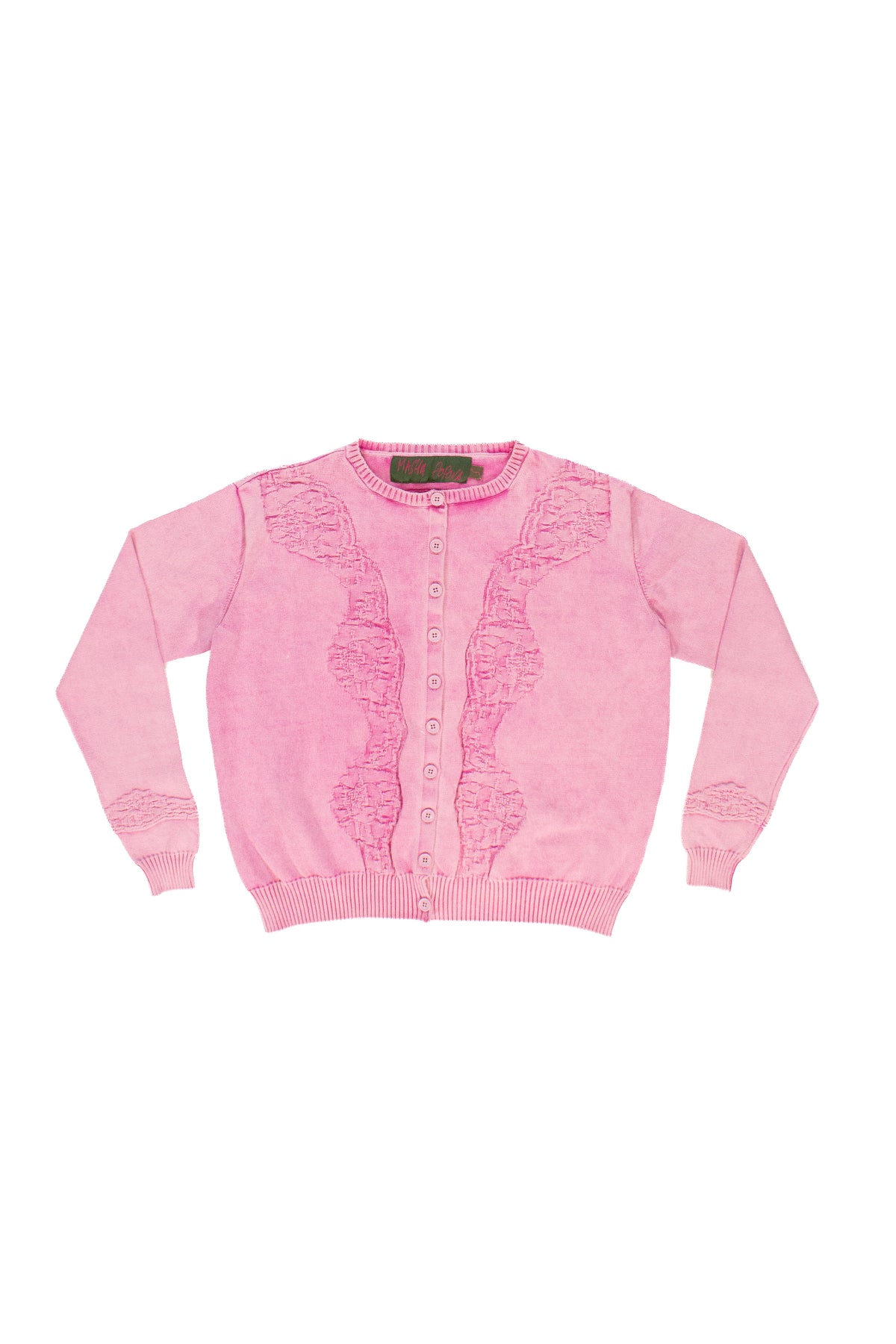 DEBOSSED LACE CARDIGAN