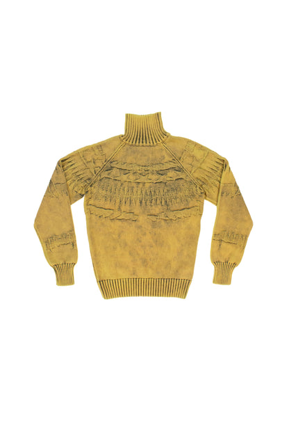 FAIR ISLE DEBOSSED TURTLENECK JUMPER