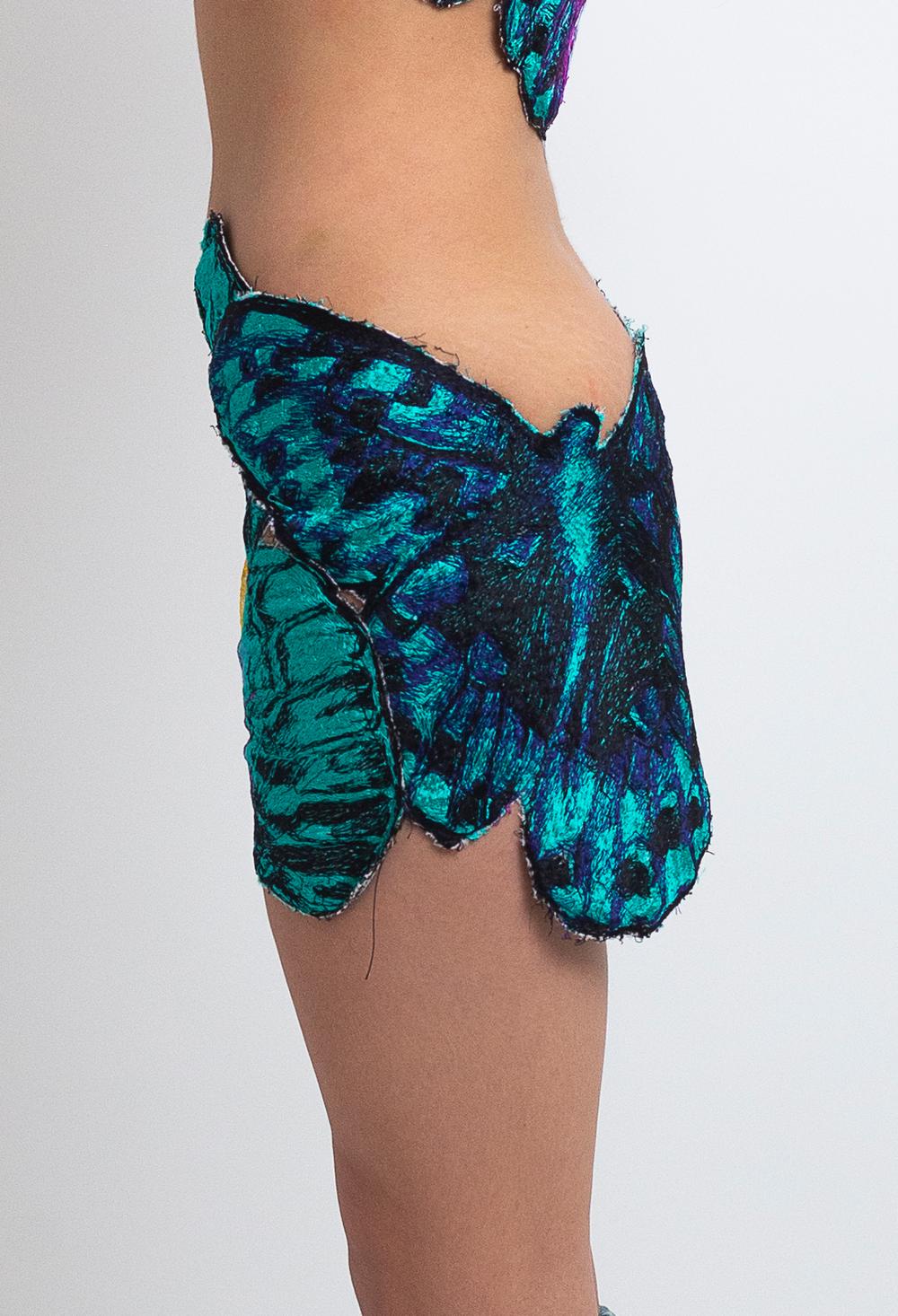EMBROIDERED BUTTERFLY SKIRT
