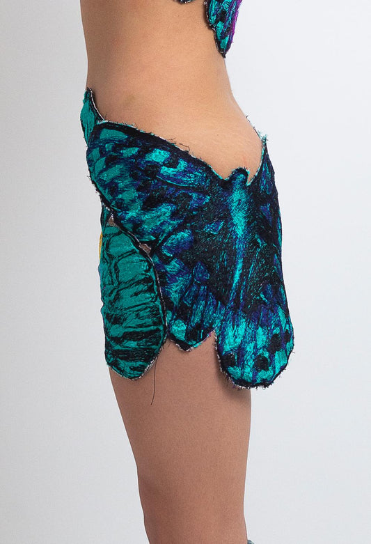 EMBROIDERED BUTTERFLY SKIRT