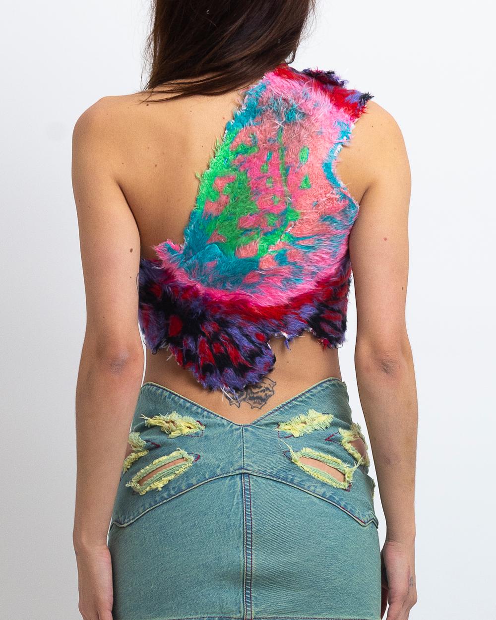 EMBROIDERED FLUFFY BUTTERFLY