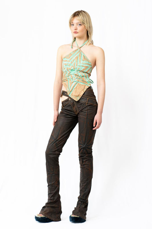 "SPARKLE" SLIM BELL END JEANS