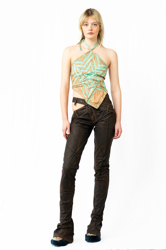 "SPARKLE" SLIM BELL END JEANS