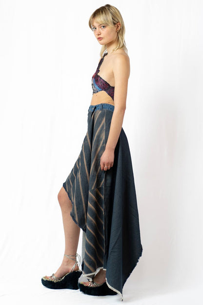 PLEATED CUTOUT SKIRT