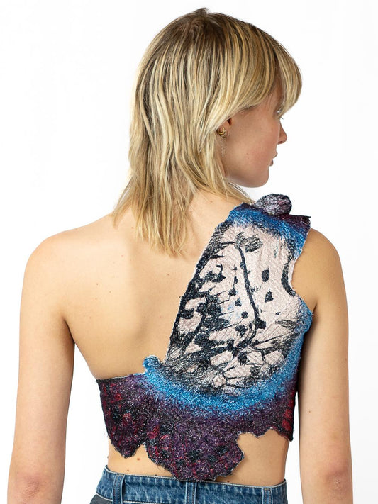 EMBROIDERED SPARKLY BUTTERFLY TOP