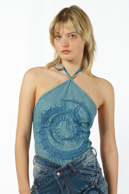 SPIRAL BANDANA TOP
