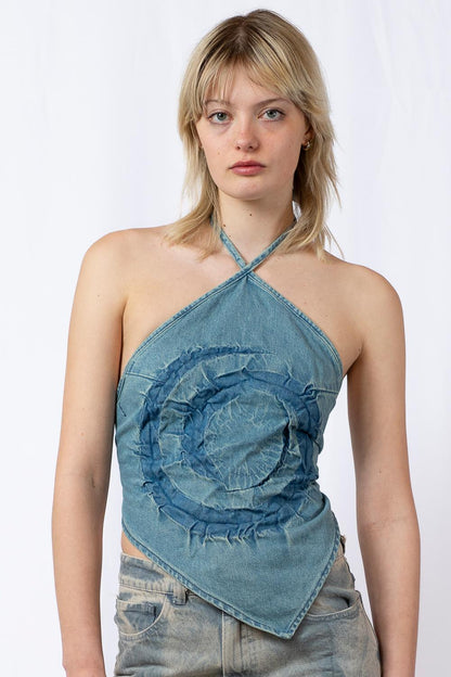 SPIRAL BANDANA TOP