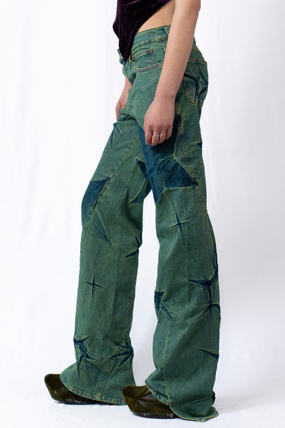 BOYFRIEND SPIRAL FLOWER JEANS
