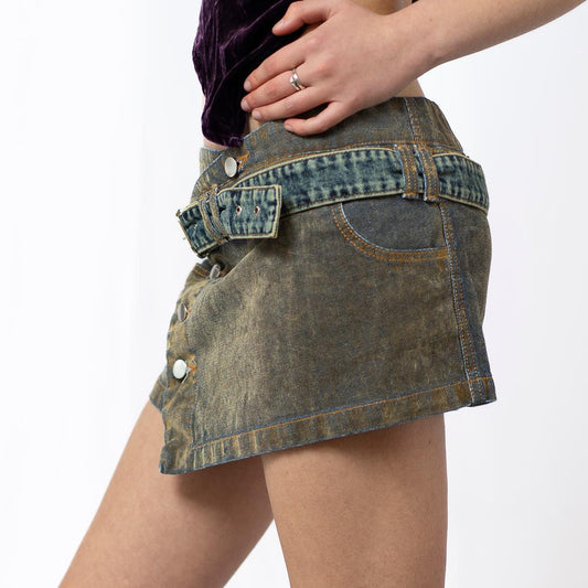 GOLD WHISKERS WRAP SKIRT