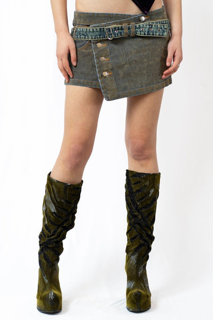 GOLD WHISKERS WRAP SKIRT