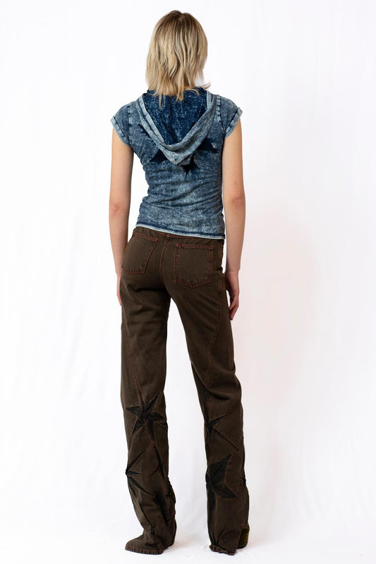 BOYFRIEND SPIRAL FLOWER JEANS