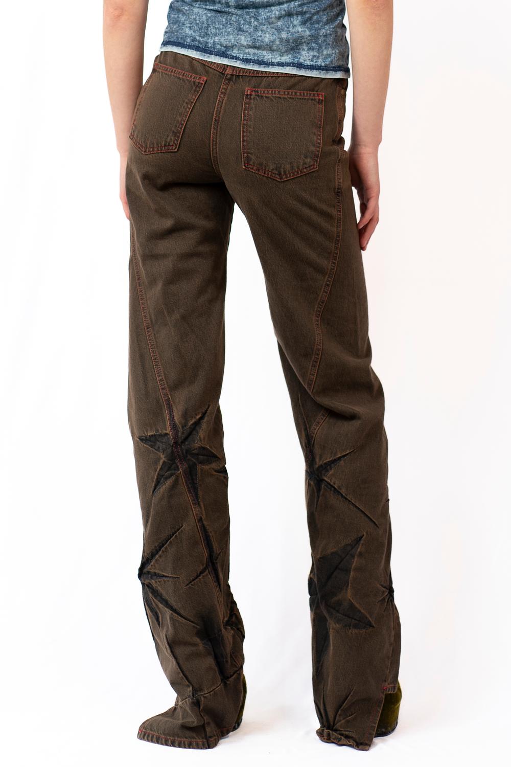 BOYFRIEND SPIRAL FLOWER JEANS